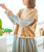 ペーパーコットンリネン　ベスト