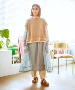 ペーパーコットンリネン　ベスト