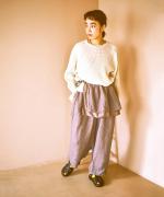 シアーコットンリネン　プルオーバー