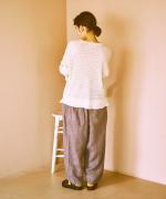 シアーコットンリネン　プルオーバー