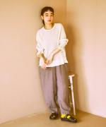 シアーコットンリネン　プルオーバー