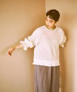 シアーコットンリネン　プルオーバー