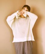 シアーコットンリネン　プルオーバー