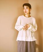 シアーコットンリネン　プルオーバー