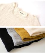 ランダムリブニット　Uネック