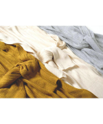 ランダムリブニット　Uネック