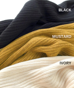 ランダムリブニット　Uネック