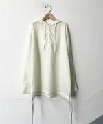 カットジャガードフード付シャツ