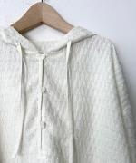カットジャガードフード付シャツ
