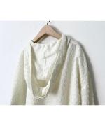 カットジャガードフード付シャツ