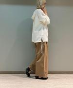 カットジャガードフード付シャツ