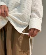 カットジャガードフード付シャツ