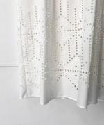 50ブロード液アン刺繍 スタンドカラーブラウス