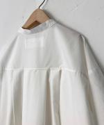 50ブロード液アン刺繍 スタンドカラーブラウス