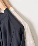 50ブロード液アン刺繍 スタンドカラーブラウス