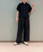 コットンローンシャーリング ドルマンスリーブシャツ