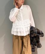 綿セレブ ティアードシャツ