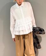 綿セレブ ティアードシャツ