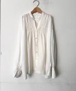 レーヨン/コットンジャガード スタンドカラーシャツ