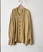 レーヨン/コットンジャガード スタンドカラーシャツ