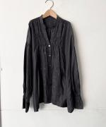 レーヨン/コットンジャガード スタンドカラーシャツ