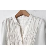 レーヨン/コットンジャガード スタンドカラーシャツ