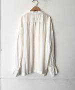 レーヨン/コットンジャガード スタンドカラーシャツ