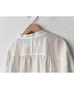 レーヨン/コットンジャガード スタンドカラーシャツ