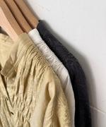 レーヨン/コットンジャガード スタンドカラーシャツ