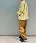 レーヨン/コットンジャガード スタンドカラーシャツ