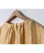 ACAR リネンナイロンジャガード ブラウス