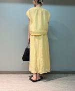 ACAR リネンナイロンジャガード ブラウス