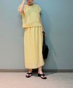 ACAR リネンナイロンジャガード ブラウス