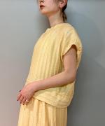 ACAR リネンナイロンジャガード ブラウス