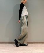 60/2 C/Tシャンブレーギャバ撥水 ワイドパンツ