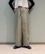 60/2 C/Tシャンブレーギャバ撥水 ワイドパンツ