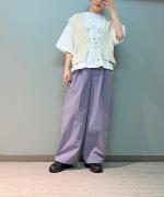 60/1 コットンナイロンタイプライター パンツ