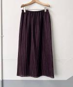 ACAR リネンナイロンジャガード Iラインロングスカート