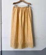 ACAR リネンナイロンジャガード Iラインロングスカート