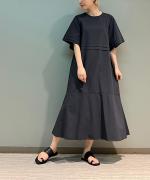 80s タイプライター タックワンピース