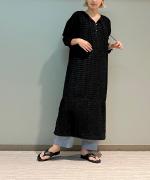 カットジャガードワンピース