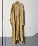 レーヨン/コットンジャガード ロングワンピース