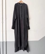 レーヨン/コットンジャガード ロングワンピース