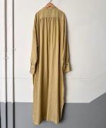 レーヨン/コットンジャガード ロングワンピース