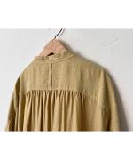 レーヨン/コットンジャガード ロングワンピース