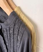 レーヨン/コットンジャガード ロングワンピース