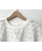 カットジャガード ノースリーブトップス