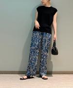 カットジャガード ノースリーブトップス