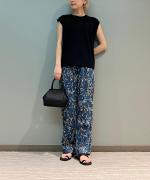 カットジャガード ノースリーブトップス