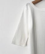 ヴィンテージレアルリブ 5分袖リブカットソー